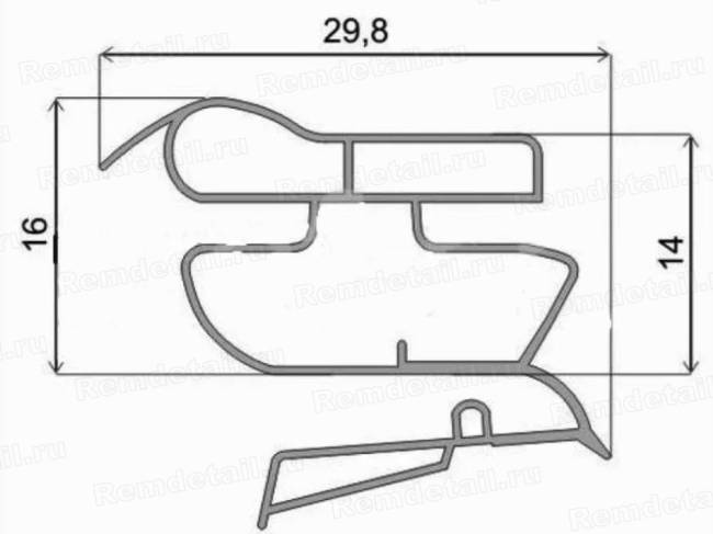 Уплотнитель 1120*570мм для холодильника Indesit Hotpoint Ariston 267506